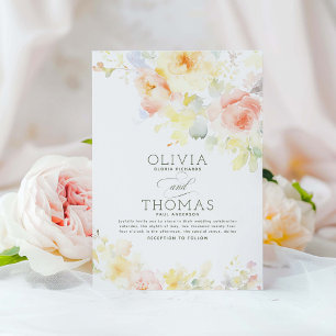 Floral Elegant Summer Garden Wedding Invitation