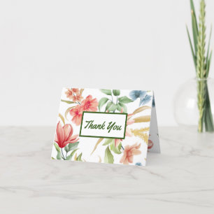Floral Elegant  Thank You Card