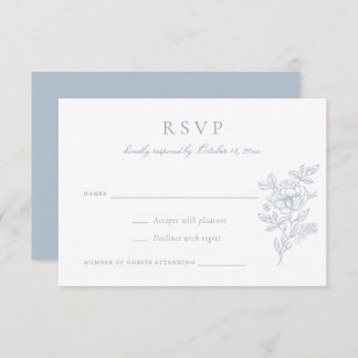 Floral Elegant Vintage Wedding RSVP Invitation