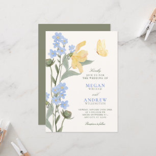 Floral elegant wedding invitation