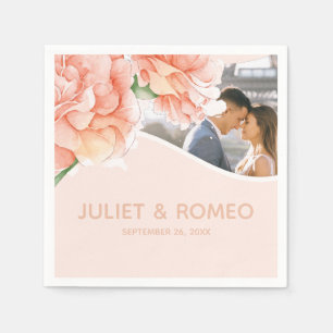 Floral Elegant Wedding Monogram Napkin
