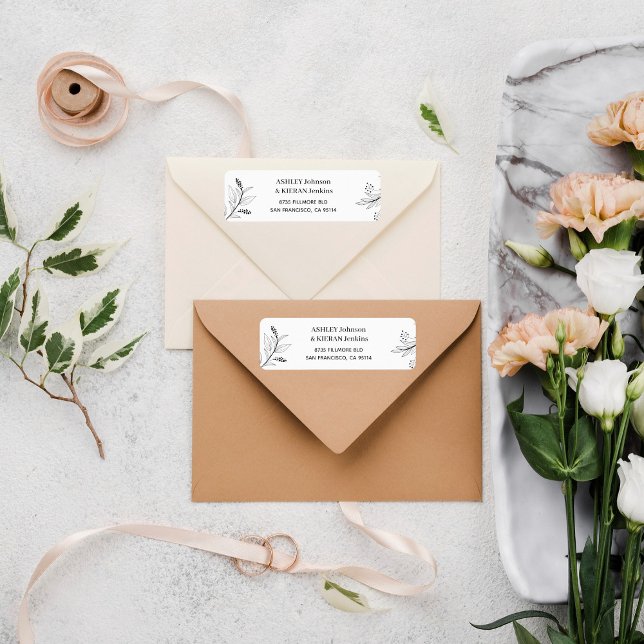 Floral Elegant Wedding return address  (Creator Uploaded)