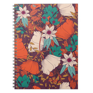 Floral Elements: Hand Drawn Seamless. Notebook