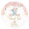 Floral Elephant Baby Shower Thank You