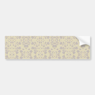 Floral Embossed Pattern Bumper Sticker