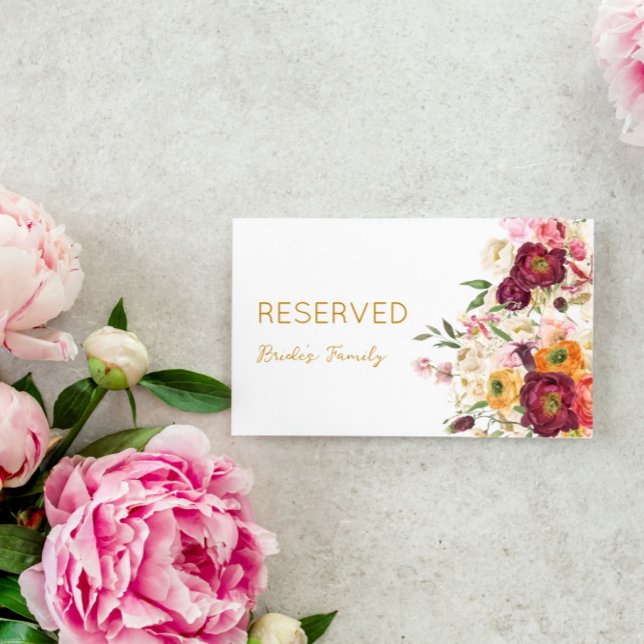 FLORAL Embrace Matrimony Reserved Sign (Creator Uploaded)