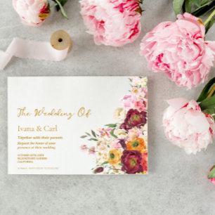 FLORAL Embrace Matrimony Wedding Invitation