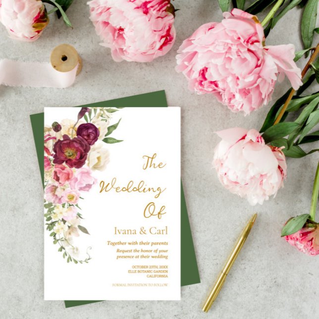 FLORAL Embrace Matrimony Wedding Invitation (Creator Uploaded)