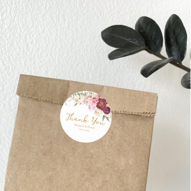 FLORAL Embrace Matrimony Wedding Label (Creator Uploaded)