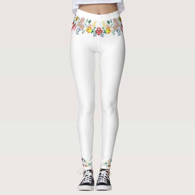 Floral embroidered legging (Front)