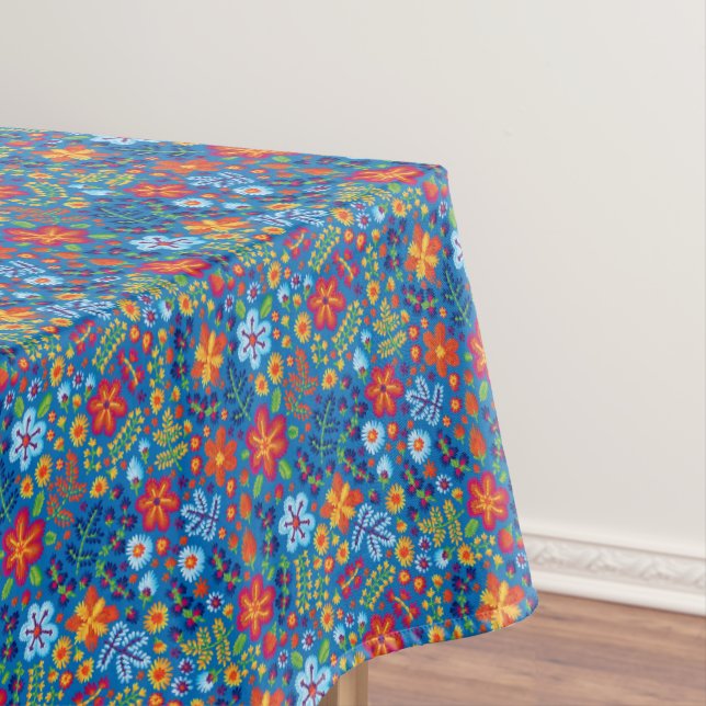 Floral Embroidery Pattern Tablecloth (In Situ)