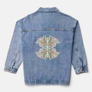 Floral Embroidery Style Denim Jacket Aesthetic