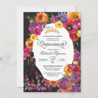 Floral Embroidery Watercolor Flowers Quinceanera I