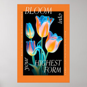 Floral Empowerment Art Print Electric Tulips