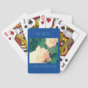 Floral encouragement theme playing cards