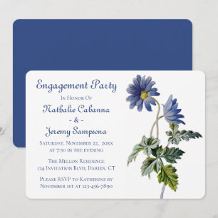 Floral Engagement Party Daisy Flowers Watercolor Invitation