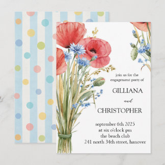 Floral Engagement Party Invitation