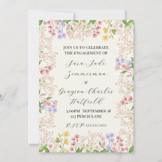Floral Engagement Party Invitation
