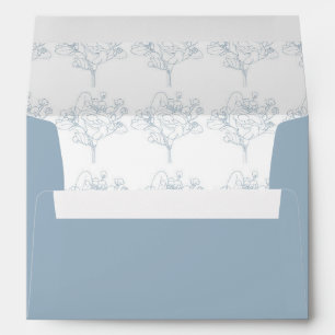 Floral envelope (Diamond Blue)
