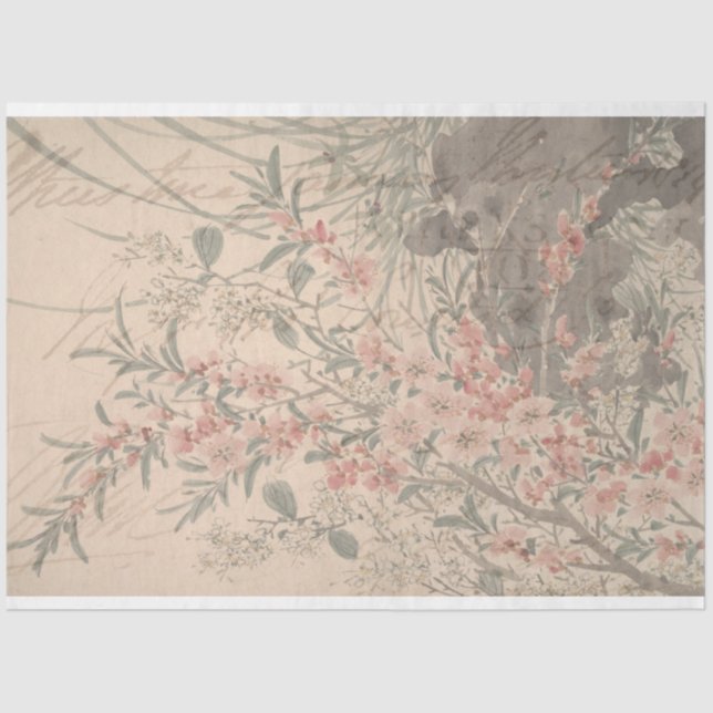 Floral Ephemera Furniture Decoupage Paper (Front)