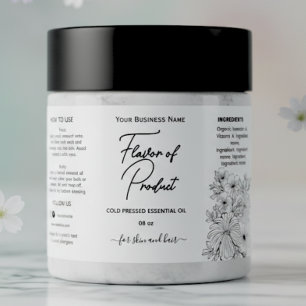 Floral Essential Oil Bottle Label