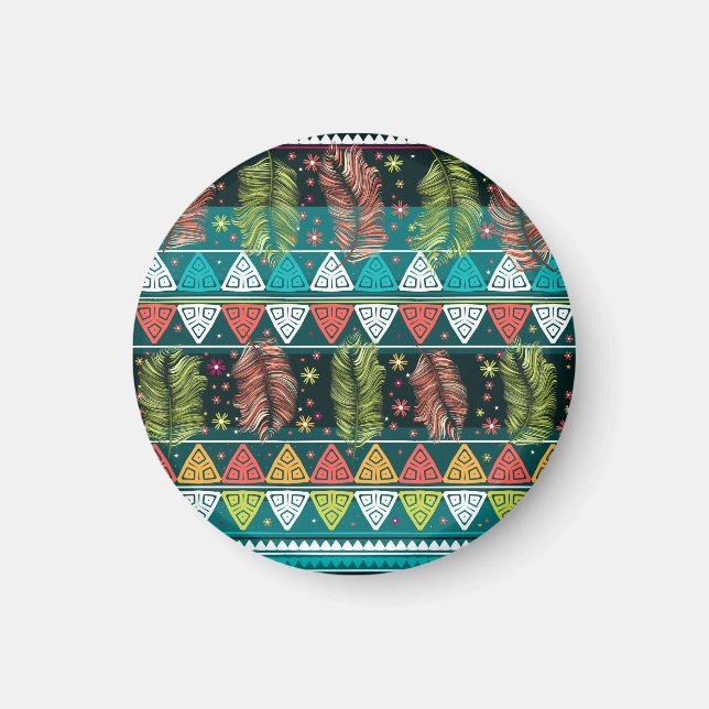 Floral Ethnic Doodle: Gentle Vintage. Magnet (Front)