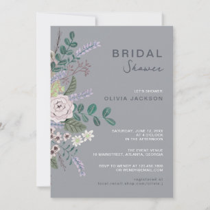 Floral eucalyptus Boho Greenery Bridal shower  Invitation