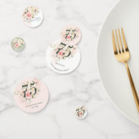 Floral Eucalyptus Pink Flowers 75th Birthday Party