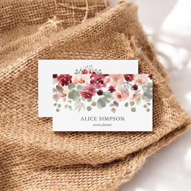 Floral Eucalyptus Rustic Elegant Business Card (Creator Uploaded)