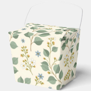Floral eucalyptus seamless pattern favour box