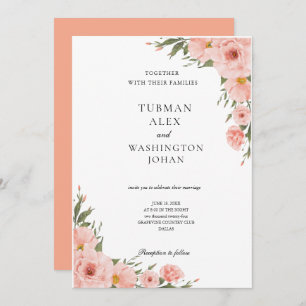 Floral Eucalyptus  Wedding Invitation