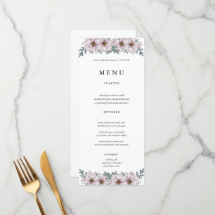 Floral Eucalyptus Wedding Menu Cards