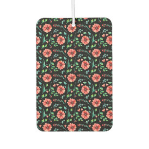 Floral Exotic Flowers and leaves Pattern-45654 Car Air Freshener