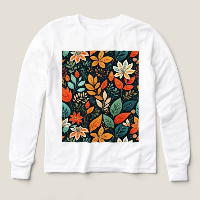 Floral Exotic Flowers Pattern (Design Front)