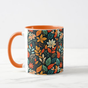 Floral Exotic Flowers Pattern Mug