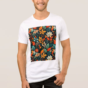 Floral Exotic Flowers Pattern Tri-Blend Shirt