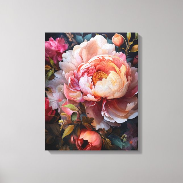 Floral Explosion Canvas Print (Front)