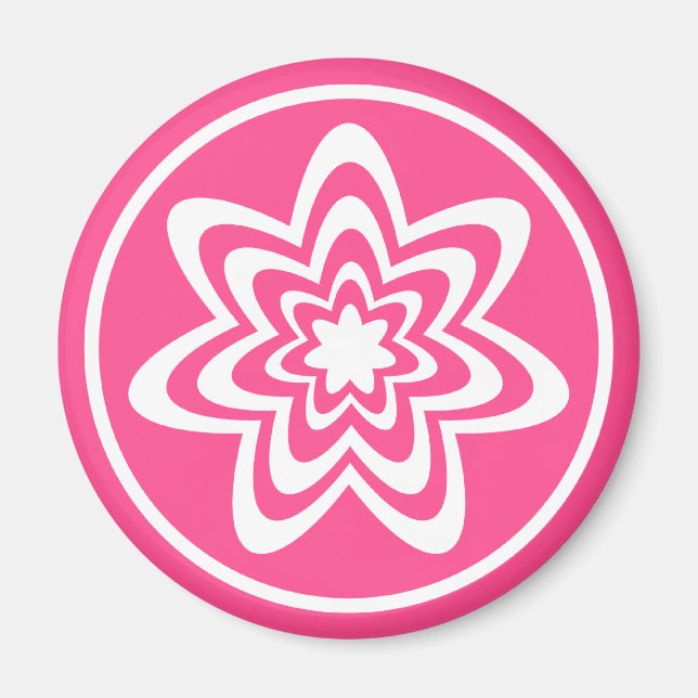 Floral Explosion Magnet, Pink Magnet (Front)