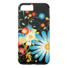 Floral Explosion of Colour on Black