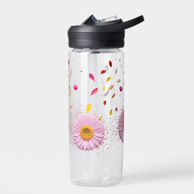 Floral Explosion – Vibrant Artistic Water Bottle (Left)