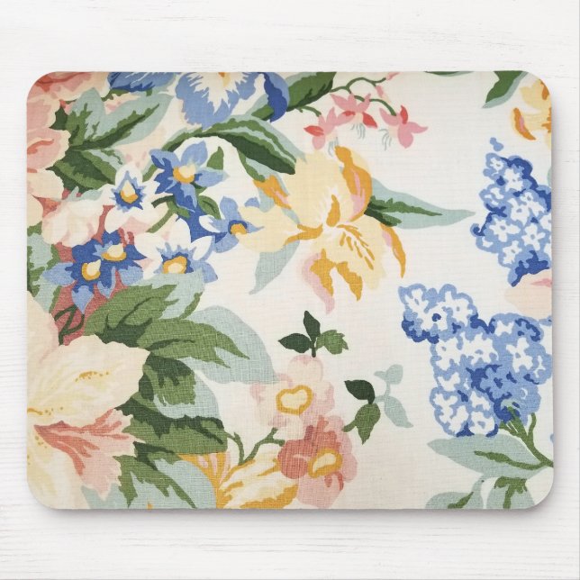 floral fabric pattern mouse pad (Front)