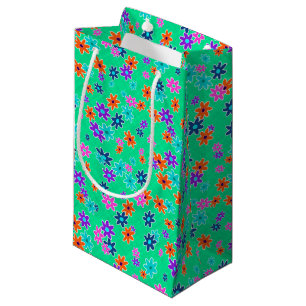 Floral Fabric Seamless Pattern coloured Small Gift Bag