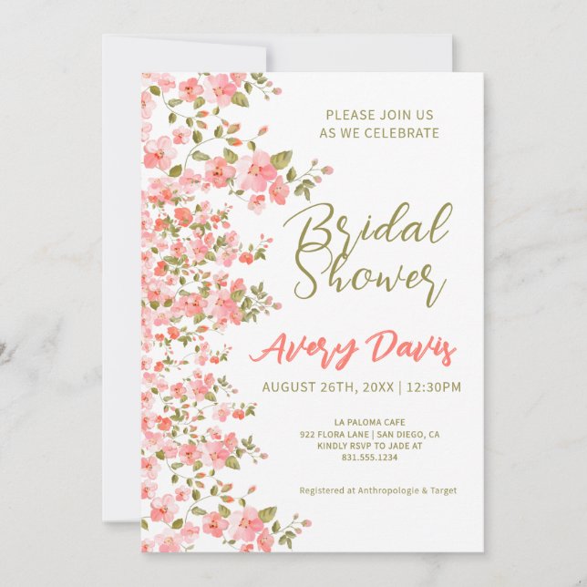 Floral & Fabulous Bridal Shower Invitation (Front)