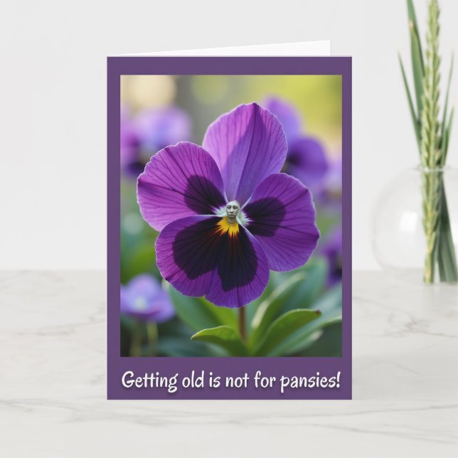 Floral Face Birthday Card (Front)