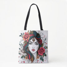 Floral Face – Boho Beauty Tote