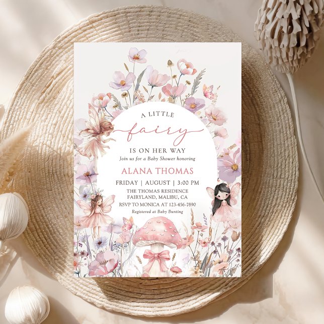 Floral Fairy Baby Shower Invitation (Creator Uploaded)