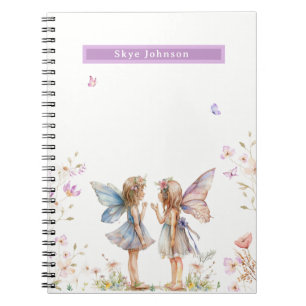 Floral Fairy Custom Name Notebook