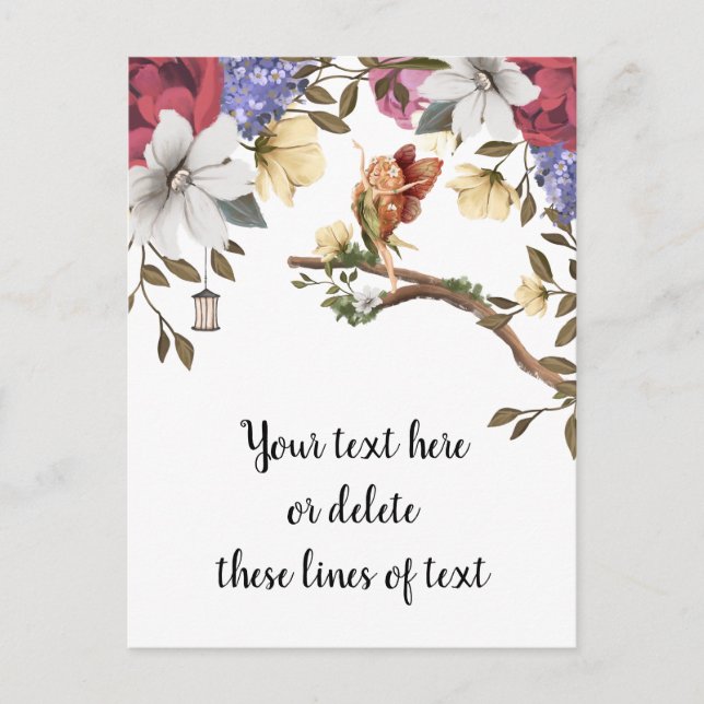 Floral Fairy Postcard (Front)