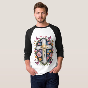 Floral Faith Cross T-Shirt