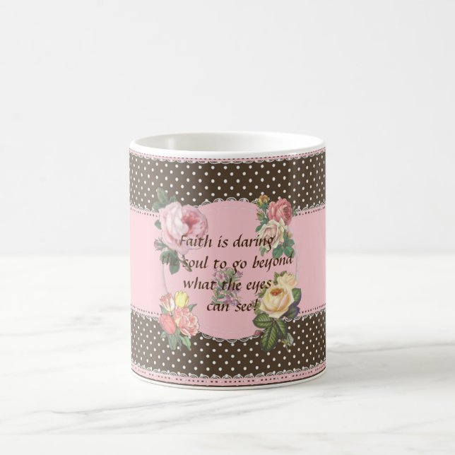 Floral Faith Polka Dot Mug (Center)